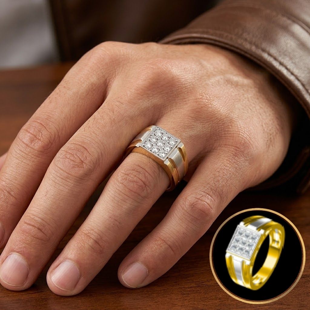Men's Cluster Natural Diamond Ring