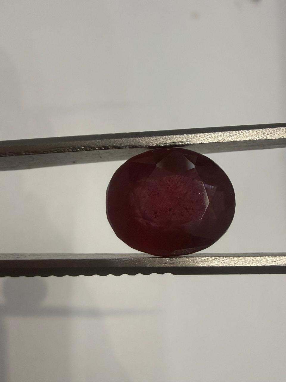 Natural Ruby Manik Gemstone – Oval Shape