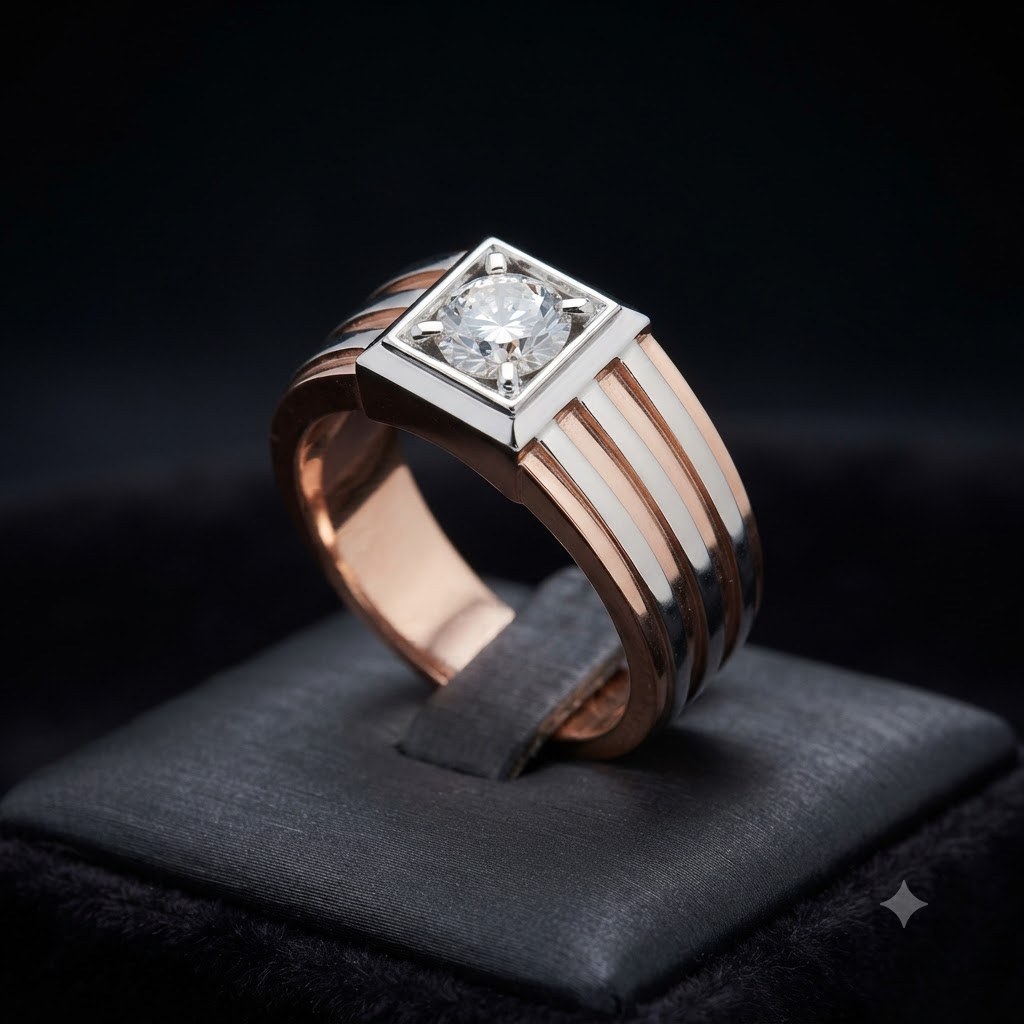 Classic Round Solitaire Natural Diamond Band Ring