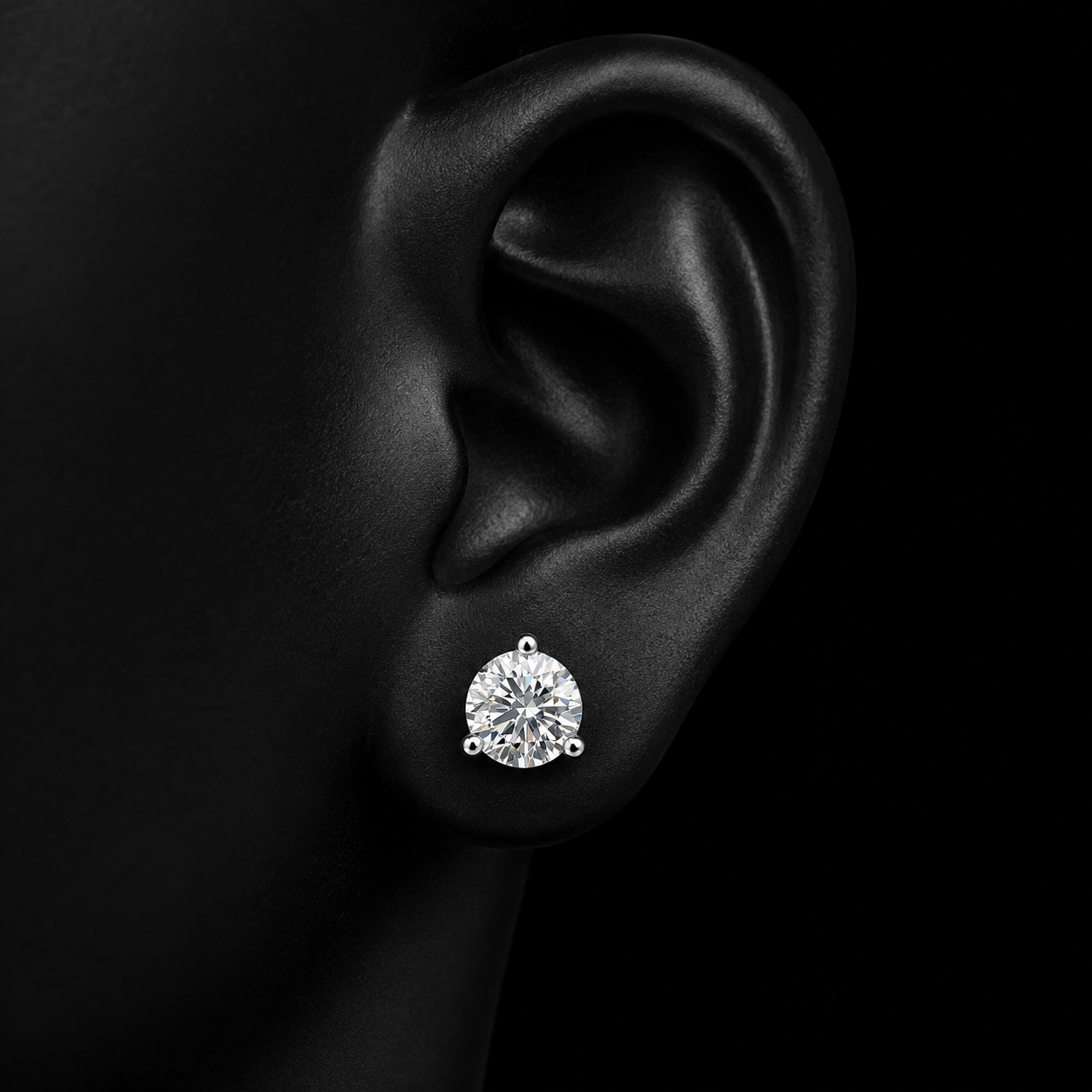 Classic Round Lab-Grown Diamond Solitaire Stud Earrings