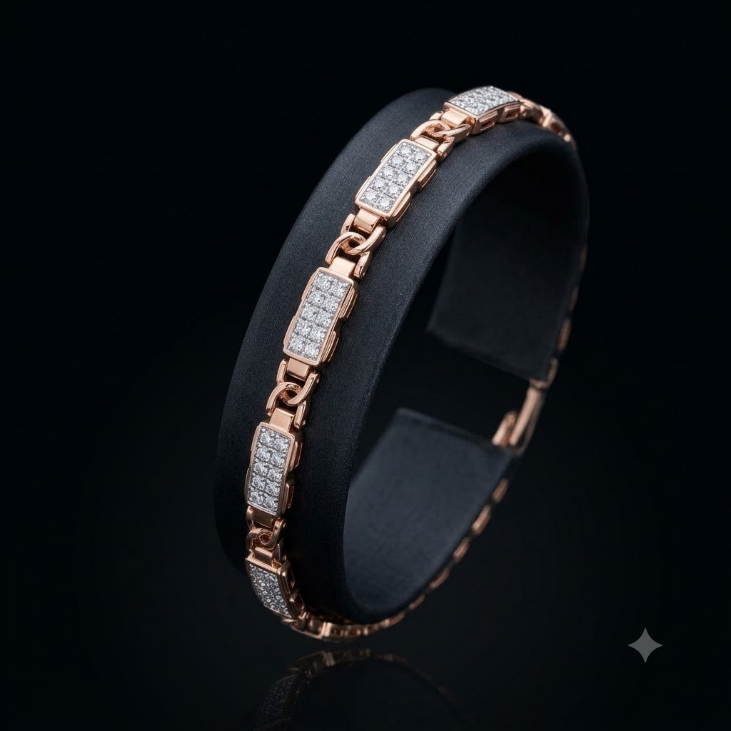 Contemporary Pave Diamond Link Bracelet - Lab-Grown Diamond Jewellery
