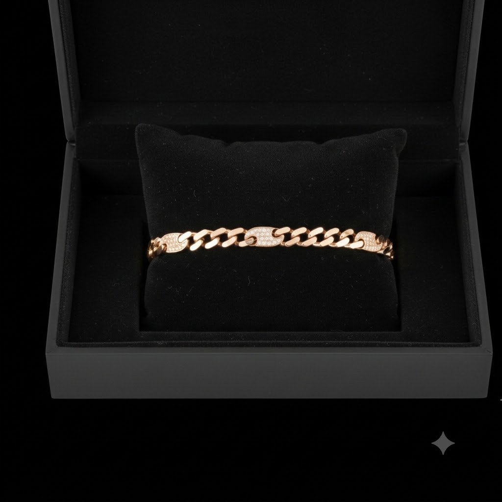 Classic Diamond Cuban Link Bracelet